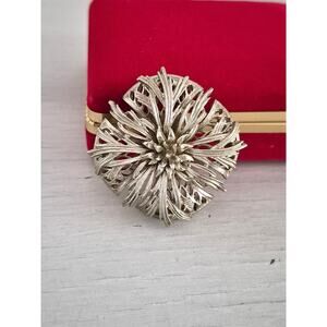 Vintage Lisner Silver-tone Maltese Cross Brooch Pin